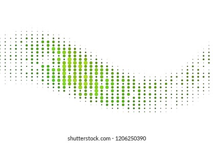 Light Green vector background with bubbles. Blurred bubbles on abstract background with colorful gradient. Design for posters, banners.