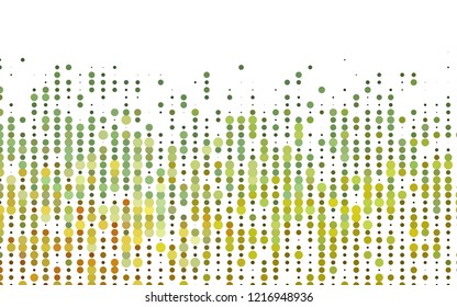 Light Green vector background with bubbles. Illustration with set of shining colorful abstract circles. Pattern of water, rain drops.