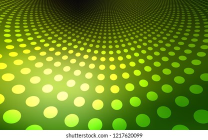 Light Green vector background with bubbles. Illustration with set of shining colorful abstract circles. Pattern can be used for ads, leaflets.