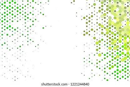 Light Green vector background with bubbles. Illustration with set of shining colorful abstract circles. Pattern for ads, booklets.