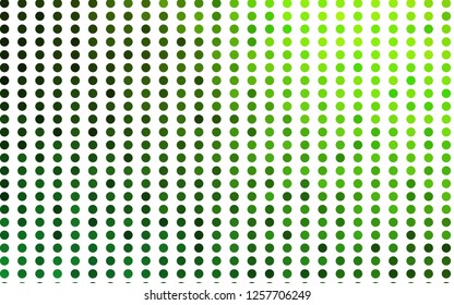 Light Green vector background with bubbles. Glitter abstract illustration with blurred drops of rain. Design for posters, banners.