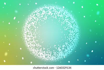 Light Green vector background with bubbles. Modern abstract illustration with colorful water drops. Pattern for textures of wallpapers.