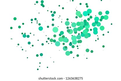 Light Green vector background with bubbles. Colorful illustration with blurred circles in nature style. Design for business adverts.