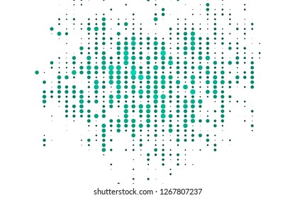 Light Green vector background with bubbles. Glitter abstract illustration with blurred drops of rain. Pattern for beautiful websites.