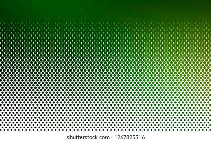 Light Green vector background with bubbles. Blurred bubbles on abstract background with colorful gradient. Pattern for ads, leaflets.