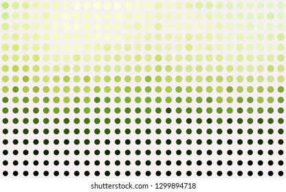 Light Green vector background with bubbles. Illustration with set of shining colorful abstract circles. Pattern for beautiful websites.