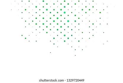Light Green vector background with bubbles. Glitter abstract illustration with blurred drops of rain. Design for posters, banners.