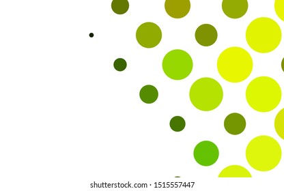 Light Green vector background with bubbles. Modern abstract illustration with colorful water drops. Pattern for ads, booklets.