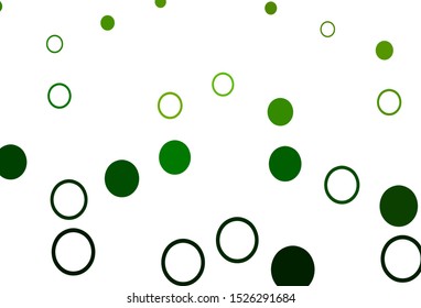 Light Green vector background with bubbles. Modern abstract illustration with colorful water drops. Pattern for beautiful websites.