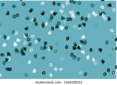 Light Green vector background with bubbles. Abstract illustration with colored bubbles in nature style. Pattern for ads, leaflets.