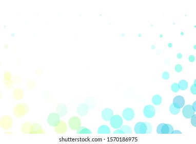 Light Green vector background with bubbles. Abstract illustration with colored bubbles in nature style. New template for your brand book.