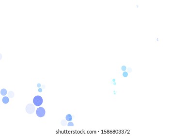 Light Green vector background with bubbles. Glitter abstract illustration with blurred drops of rain. Pattern for textures of wallpapers.