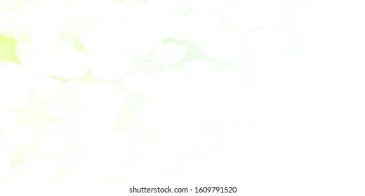 Light Green vector background with bubbles. Colorful illustration with gradient dots in nature style. Pattern for business ads.