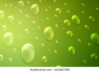 Light Green vector background with bubbles. Blurred decorative design in abstract style with bubbles. Beautiful design for your business natural advert.