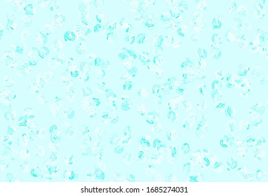 Light Green vector background with bubbles. Glitter abstract illustration with blurred drops of rain. Pattern for futuristic ad, booklets.