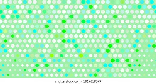 Light green vector background with bubbles. Abstract colorful disks on simple gradient background. Design for your commercials.