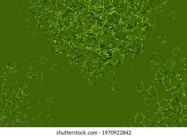 Light Green vector background with bubbles. Glitter abstract illustration with blurred drops of rain. Pattern for ads, leaflets.