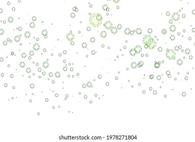 Light Green vector background with bubbles. Blurred bubbles on abstract background with colorful gradient. Design for business adverts.