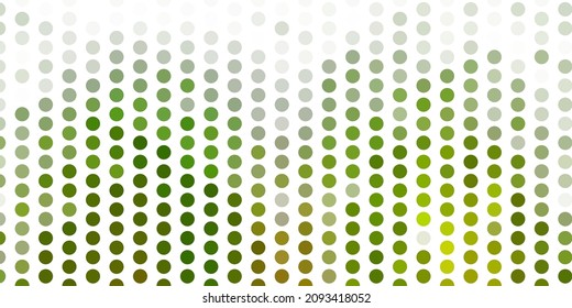 Light green vector background with bubbles. Abstract decorative design in gradient style with bubbles. Design for your commercials.
