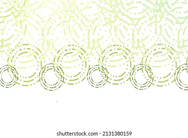 Light green vector background with bubbles. Blurred decorative design in abstract style with bubbles. Template for your brand book.