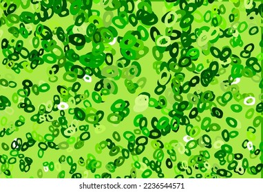 Light Green vector background with bubbles. Blurred decorative design in abstract style with bubbles. Design for posters, banners.