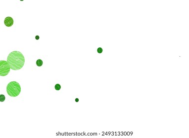 Light green vector background with bubbles. Blurred decorative design in abstract style with bubbles. Template for your brand book.