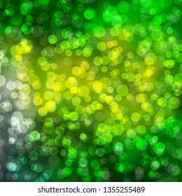 Light Green vector background with circles. Abstract colorful disks on simple gradient background. Pattern for booklets, leaflets.