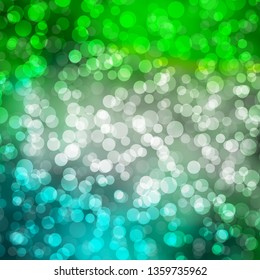Light Green vector background with circles. Modern abstract illustration with colorful circle shapes. Design for your commercials.