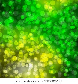 Light Green vector background with circles. Abstract decorative design in gradient style with bubbles. Design for your commercials.