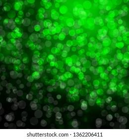 Light Green vector background with circles. Glitter abstract illustration with colorful drops. New template for your brand book.