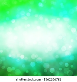 Light Green vector background with circles. Colorful illustration with gradient dots in nature style. Design for your commercials.