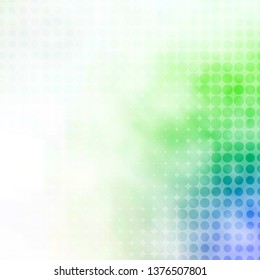 Light Green vector background with circles. Abstract decorative design in gradient style with bubbles. Design for posters, banners.