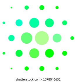 Light Green vector background with circles. Colorful illustration with gradient dots in nature style. Design for posters, banners.