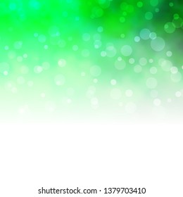 Light Green vector background with circles. Abstract colorful disks on simple gradient background. New template for your brand book.