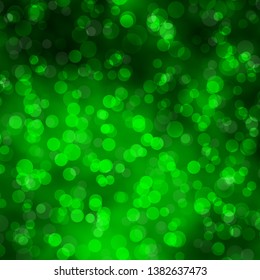 Light Green vector background with circles. Abstract illustration with colorful spots in nature style. Pattern for websites, landing pages.