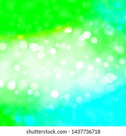 Light Green vector background with circles. Glitter abstract illustration with colorful drops. Pattern for wallpapers, curtains.