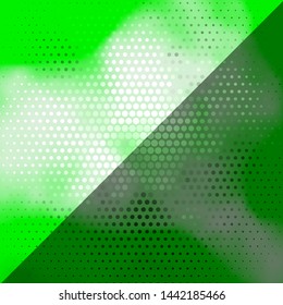 Light Green vector background with circles. Colorful illustration with gradient dots in nature style. Design for your commercials.
