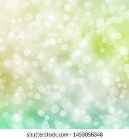 Light Green vector background with circles. Abstract illustration with colorful spots in nature style. Design for your commercials.