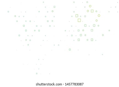 Light Green vector background with circles, rectangles. Colorful gradient with circles, rectangles on abstract backdrop. Pattern for beautiful websites.