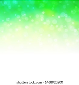 Light Green vector background with circles. Illustration with set of shining colorful abstract spheres. Pattern for booklets, leaflets.