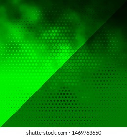 Light Green vector background with circles. Colorful illustration with gradient dots in nature style. Design for your commercials.