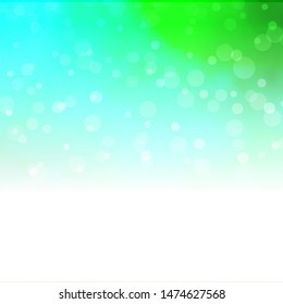 Light Green vector background with circles. Glitter abstract illustration with colorful drops. Design for your commercials.