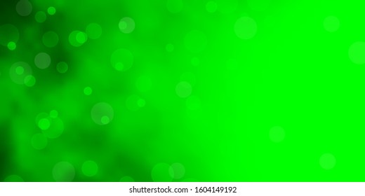 Light Green vector background with circles. Modern abstract illustration with colorful circle shapes. Design for your commercials.