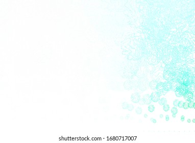 Light Green vector background with circles, curves. Glitter abstract illustration with colorful dots, lines. Design for your business advert.