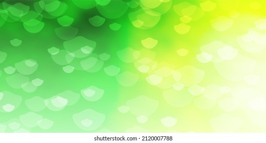 Light Green vector background with circles. Abstract colorful disks on simple gradient background. Pattern for business ads.