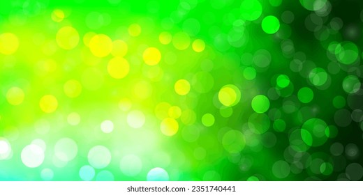Light Green vector background with circles. Abstract colorful disks on simple gradient background. Pattern for wallpapers, curtains.