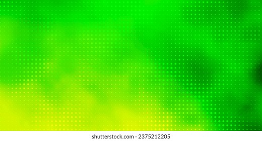 Fondo vectorial verde claro con círculos. Ilustración abstracta con puntos coloridos al estilo de la naturaleza. Patrón de folletos, folletos.