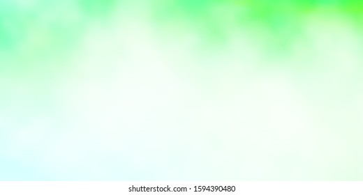 Light Green vector background with clouds. Abstract illustration with colorful gradient clouds. Beautiful layout for uidesign.