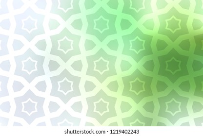 Light Green vector background with colored stars. Stars on blurred abstract background with gradient. Pattern for wrapping gifts.