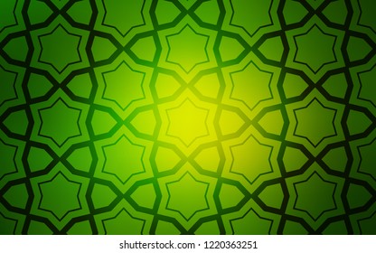 Light Green vector background with colored stars. Shining colored illustration with stars. Smart design for your business advert.